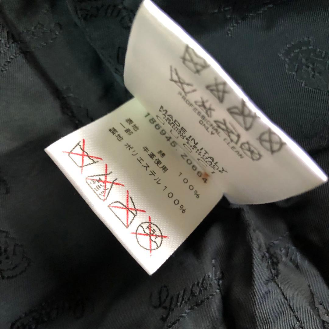 08AW GUCCI グッチ レザー切り替え ジップ ジャケット ブラック