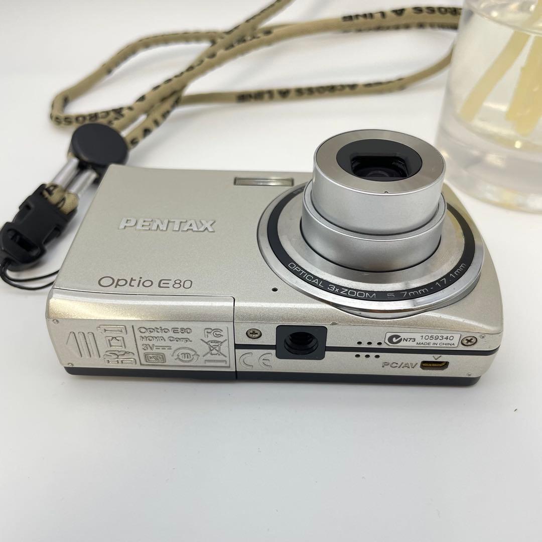 スマホ転送OK✨PENTAX Optio E80✨動作確認済 単三電池 可愛い♪