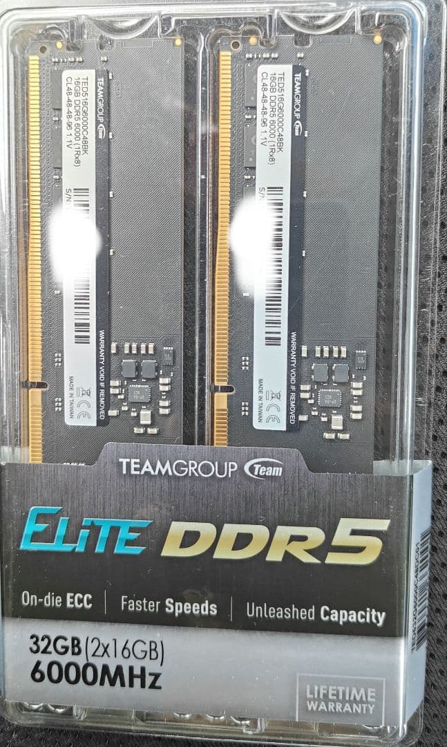 DDR5 PC5-48000 32G（ 16GB 2枚組）DDR5 6000 2