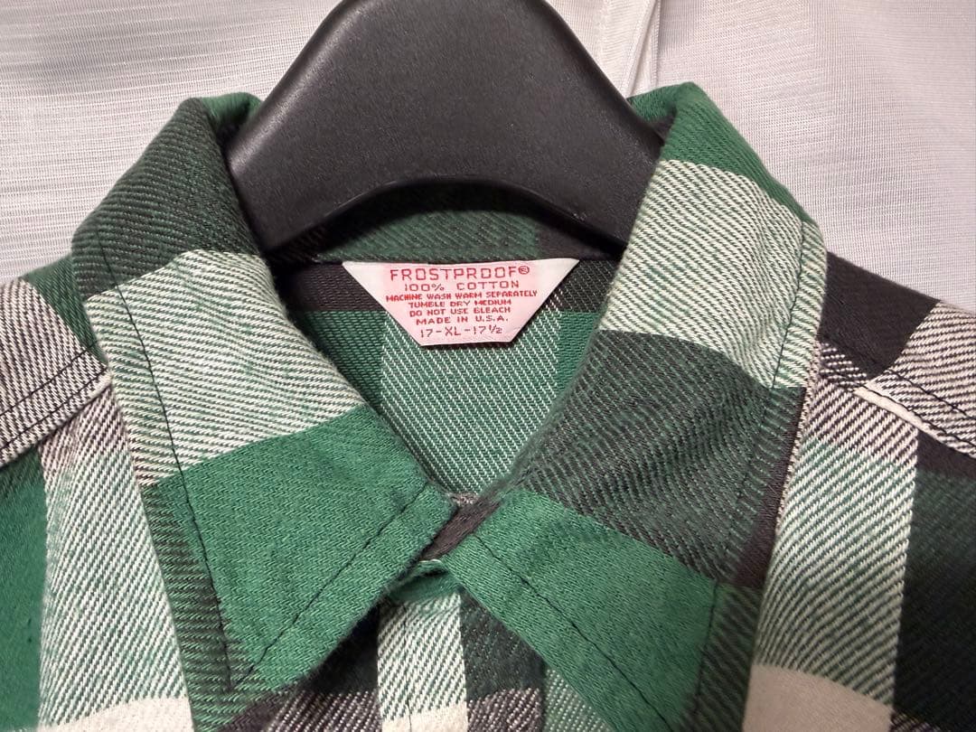 70s FROSTPROOF ネルシャツ USA製　サイズ XL