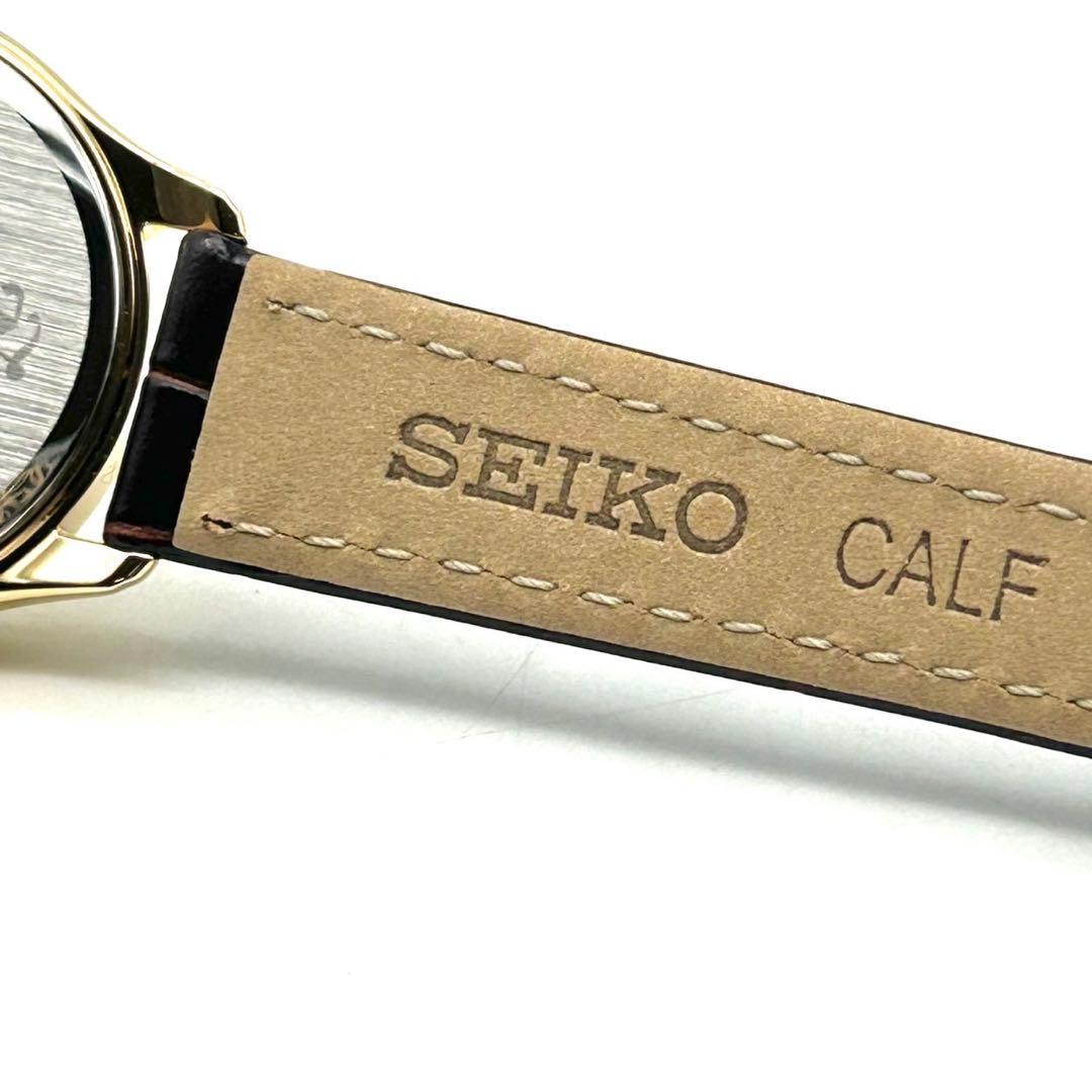セイコー ナノユニバース コラボ 腕時計 レディース　未使用 レザーベルト 金色