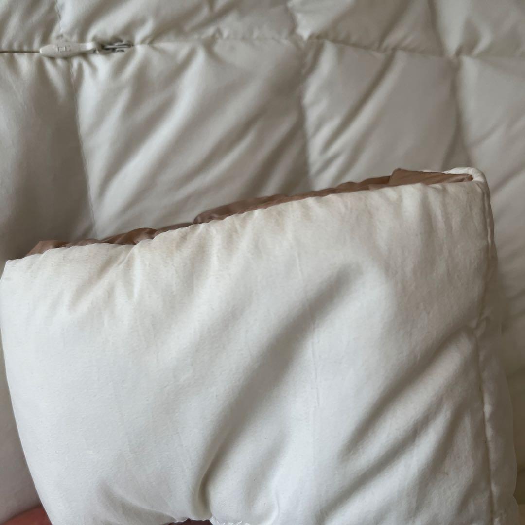 HERNO ヘルノ リバーシブルダウンミドル丈コート ホワイト&ベージュ 40