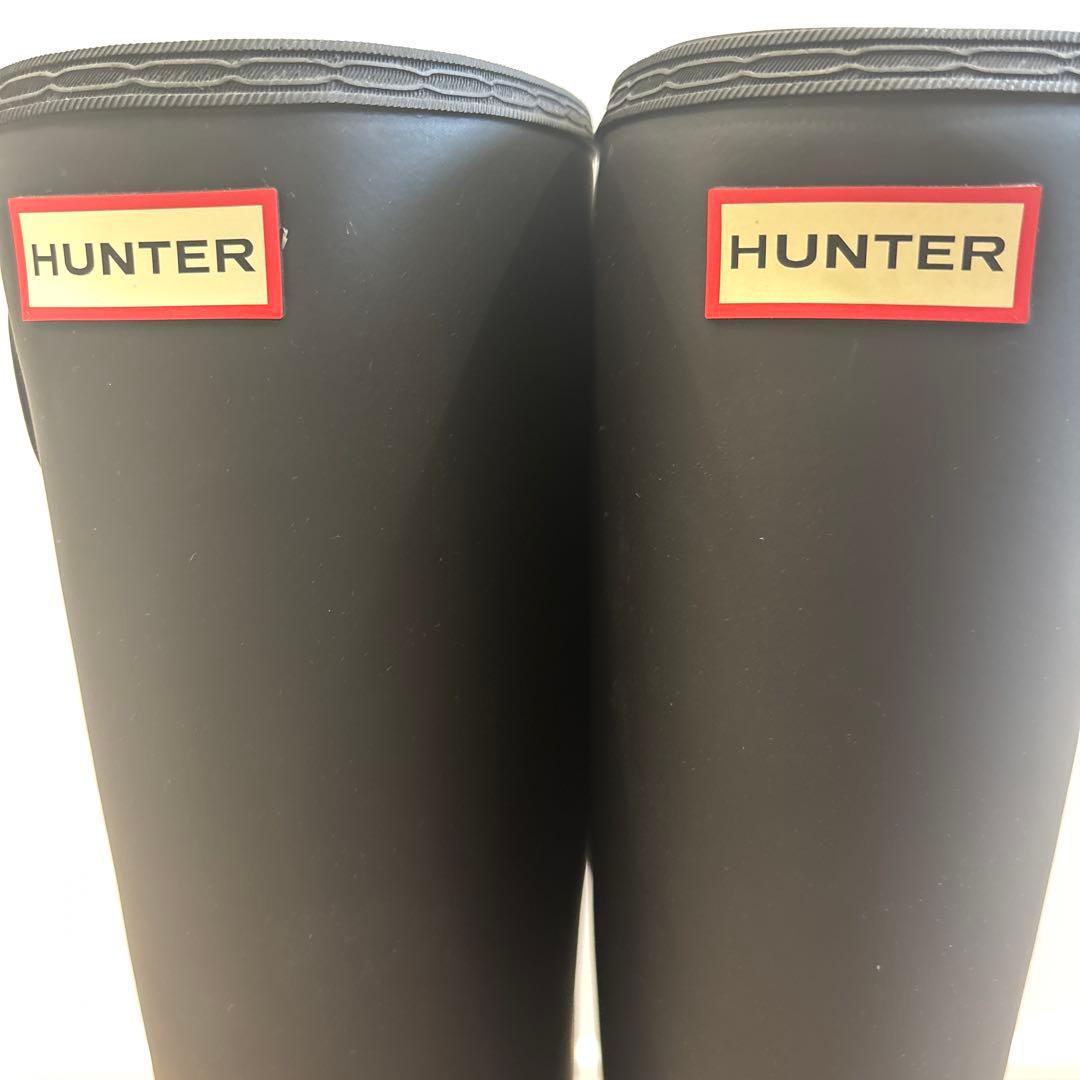HUNTER ブラック ロング　レインブーツ　サイズ　 UK6 US8 EU39