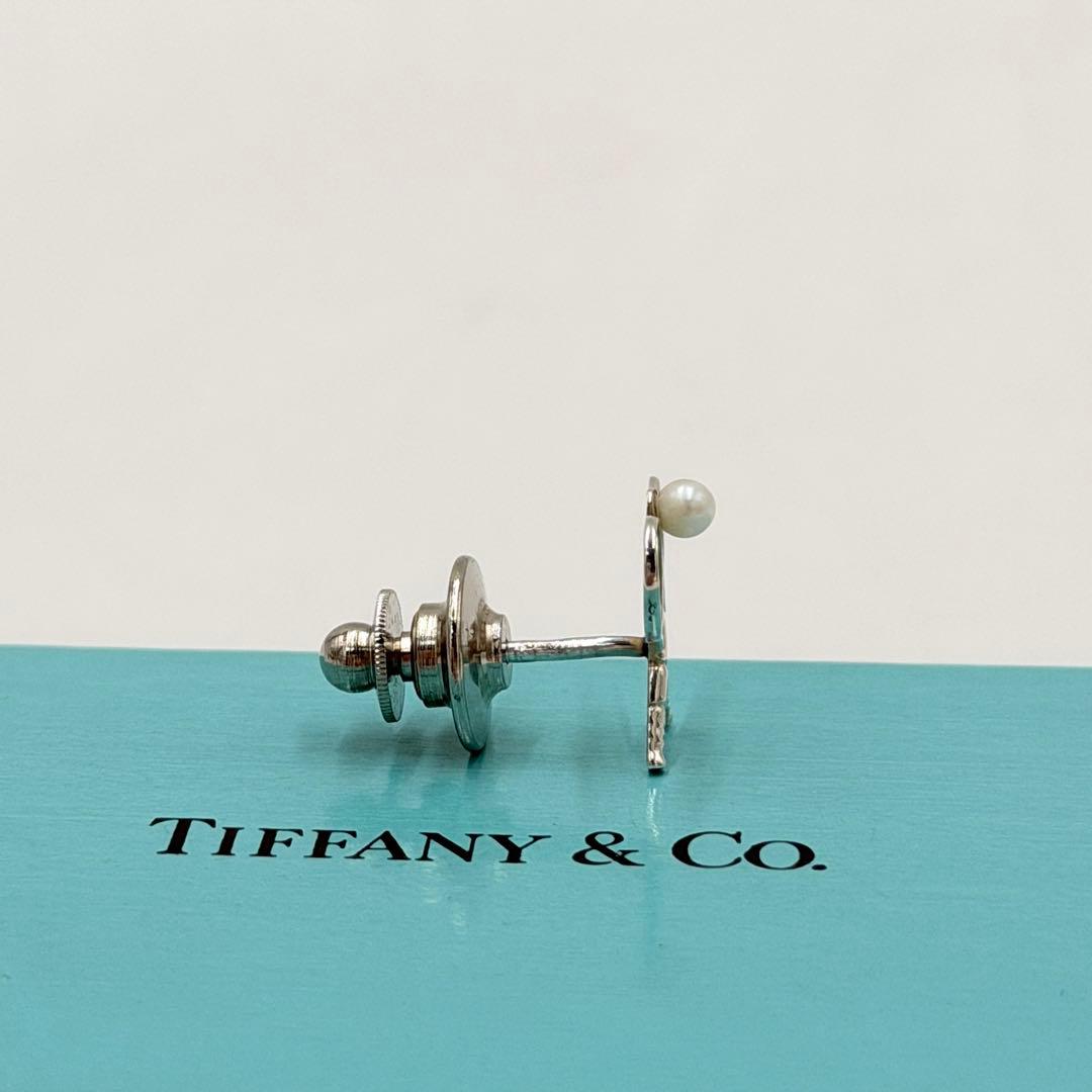 【美品】ティファニー ピンバッジ ピンズ テニスラケット パール SV925