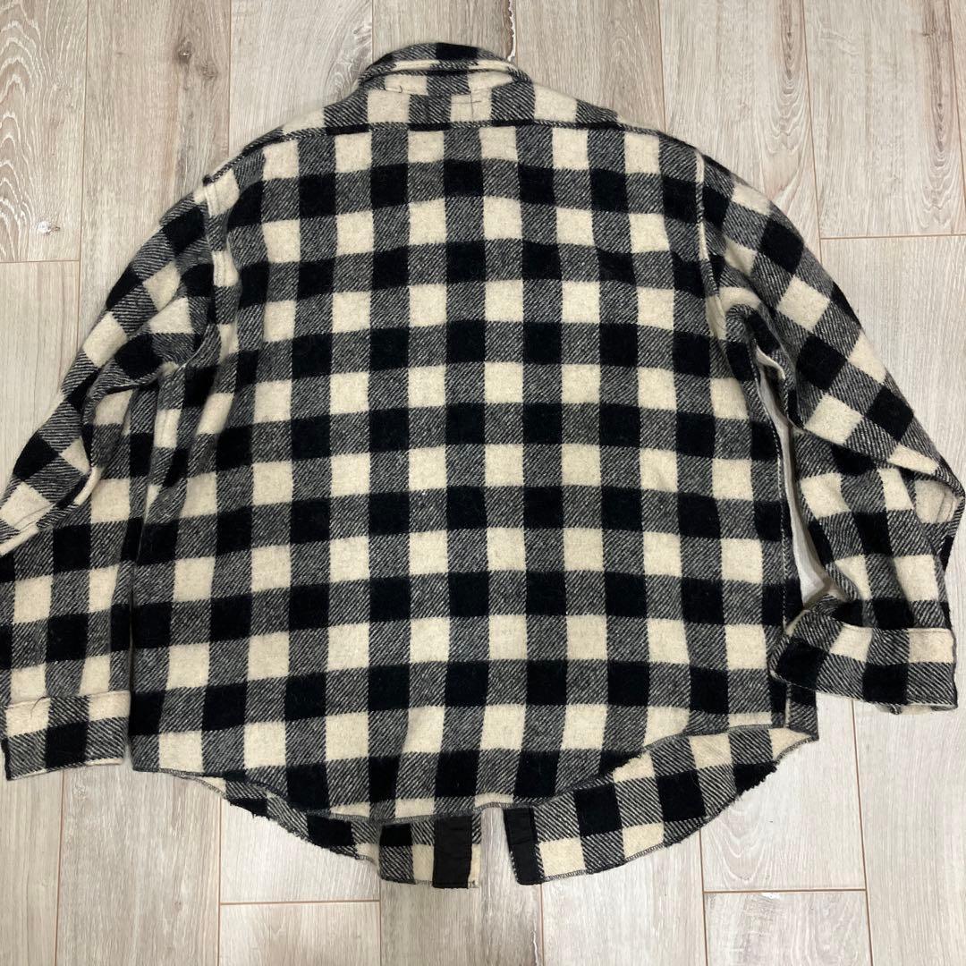 希少 60s〜70s MELTON バッファローチェック ウールシャツ CPO