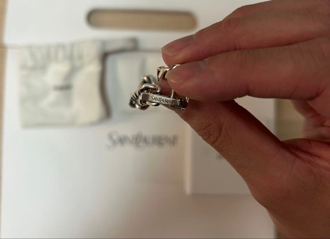 SAINT LAURENT カーブチェーンブレスレット