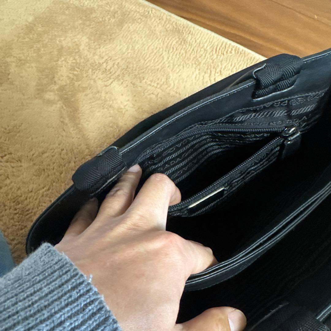 ✨大人気✨PRADA ブラック トートバッグ キャンバス 白タグあり