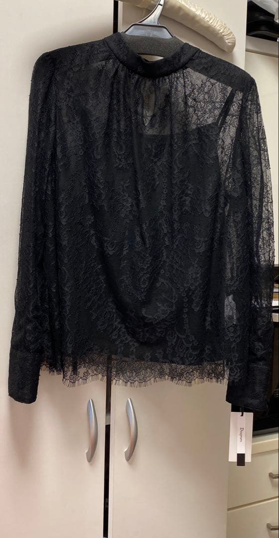 新品[グレースコンチネンタル25SS シアーレーストップ　ブラック　36