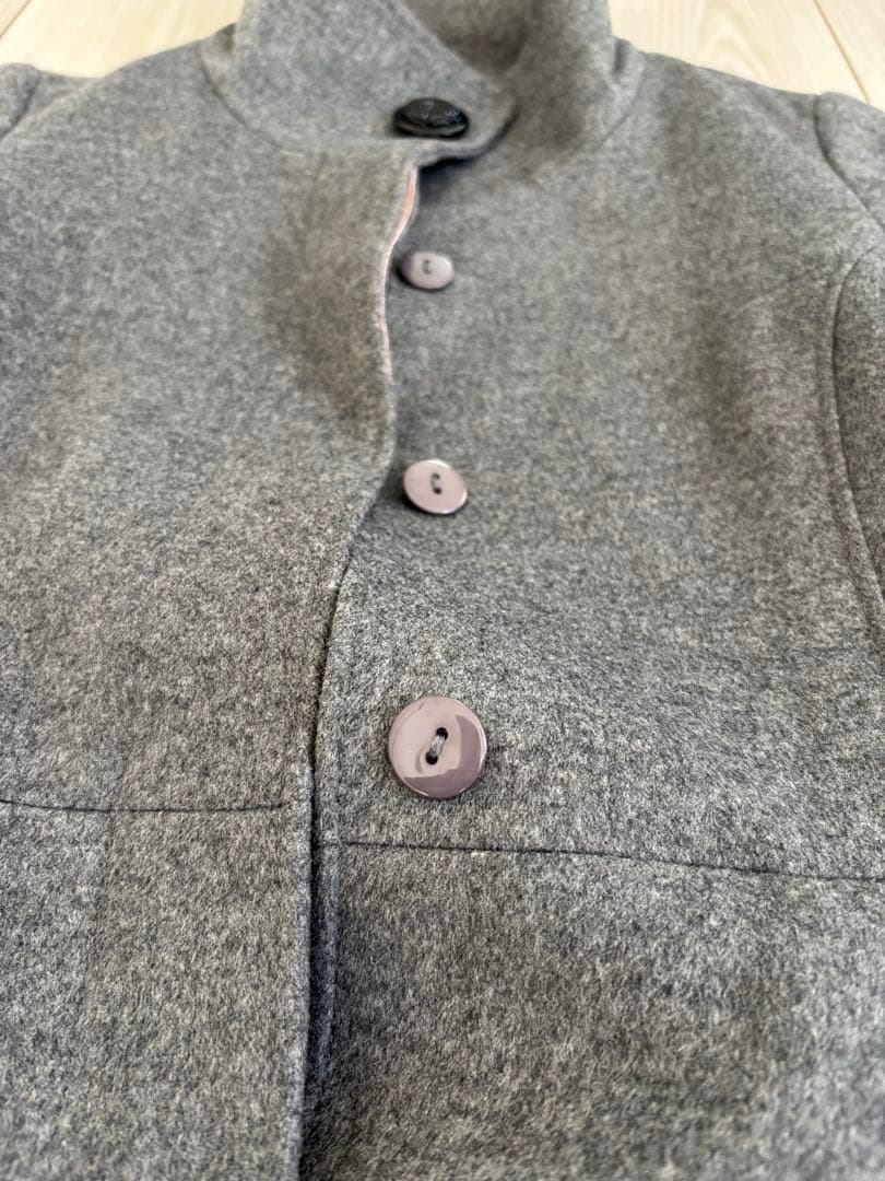 RUIRUE BOUTIQUE バックリボンフィット＆フレアウールコート　S