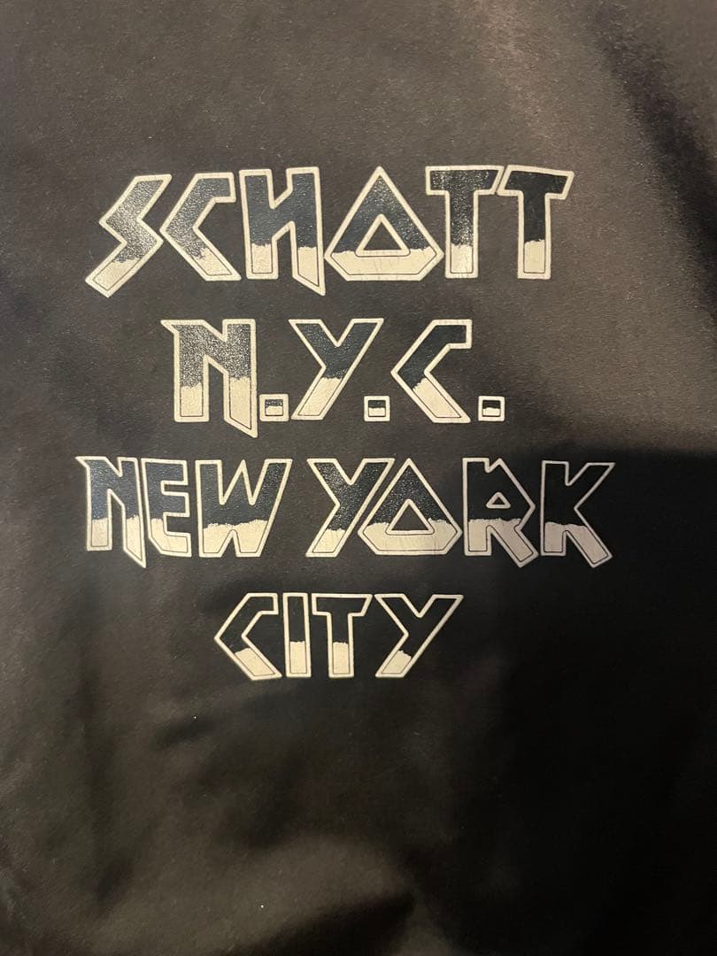 【極希少/美品】Schott ショット コーチジャケット 鷹 星条旗 黒 L