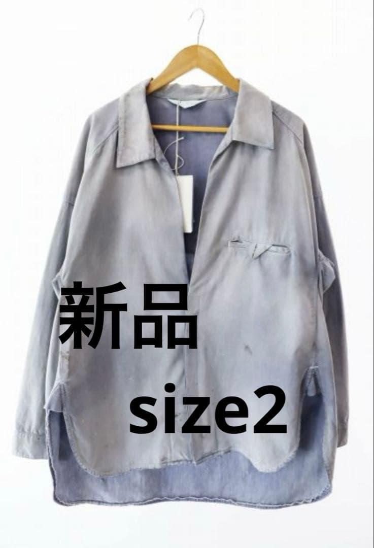 25aw ANCELLMアンセルム エイジングシャンブレーロングシャツsize2