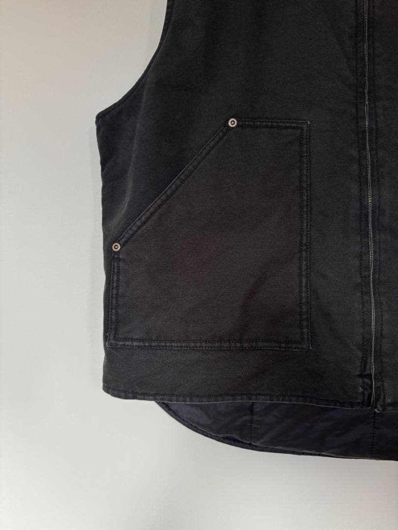 【希少】良品 ビッグスミス ダックベスト XL ブラック フェード ヴィンテージ