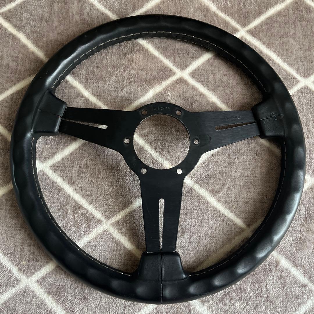 【中古】NARDI ナルディ クラシック ブラックレザー＆ブラックスポーク 33