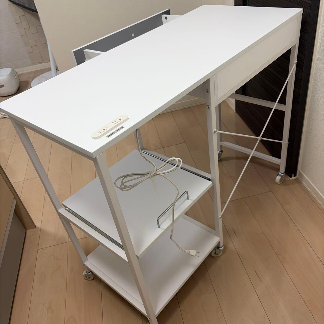 YAMAZEN 山善 キャスター付き収納ラック レンジラック レンジ台 ボード