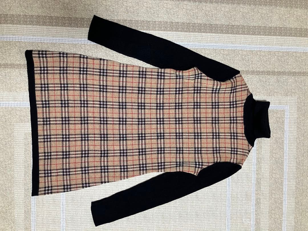 Burberrys キッズ　Aライン　ニットワンピース　チェック　S 140