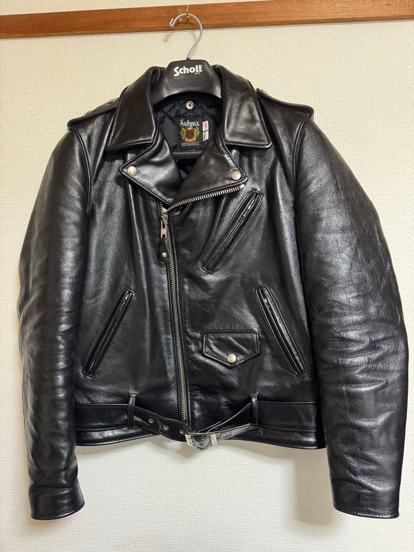 schott 613uht ダブルライダースジャケット