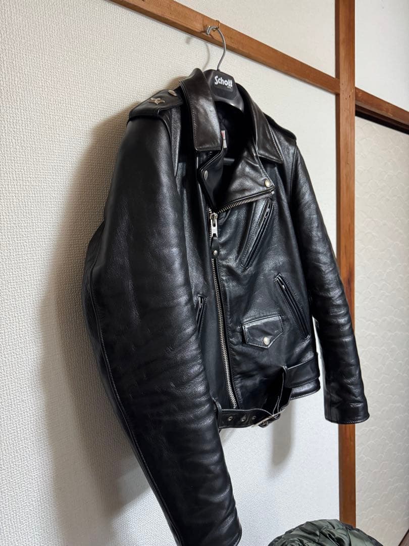 schott 613uht ダブルライダースジャケット
