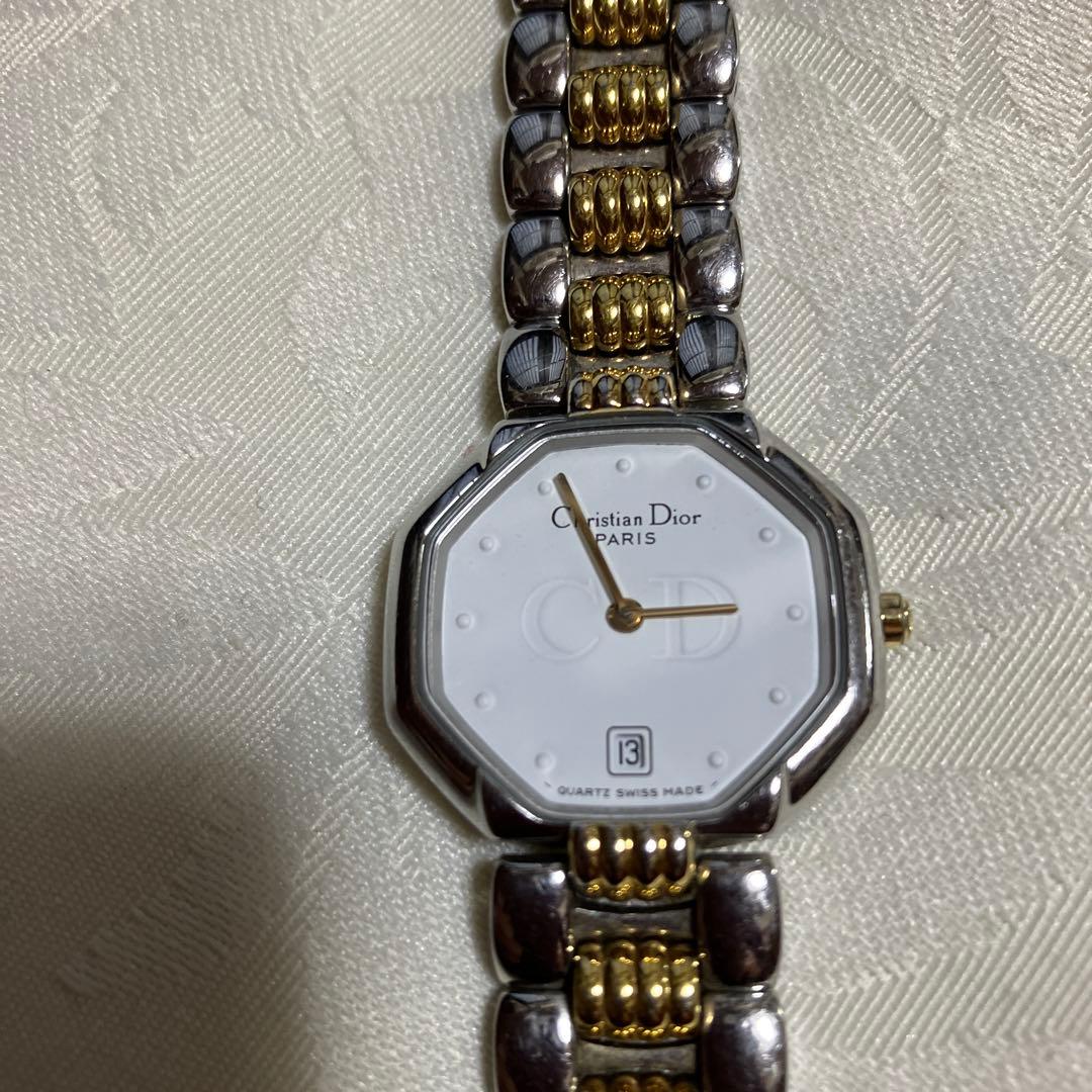 クリスチャン　ディオール シルバーコンビ　オクタゴン　 レディース腕時計