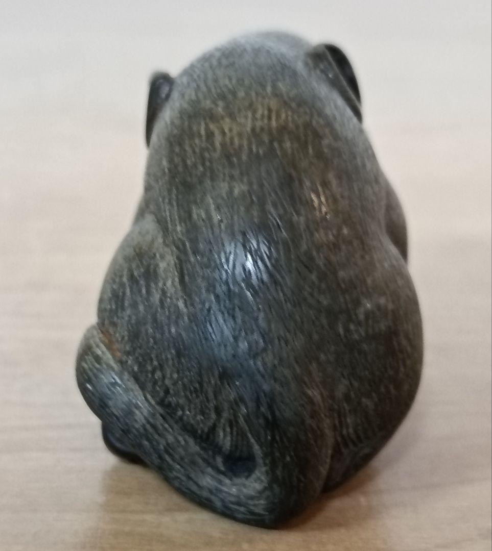 猪木彫根付　柘植根付　時代物　江戸時代　古根付