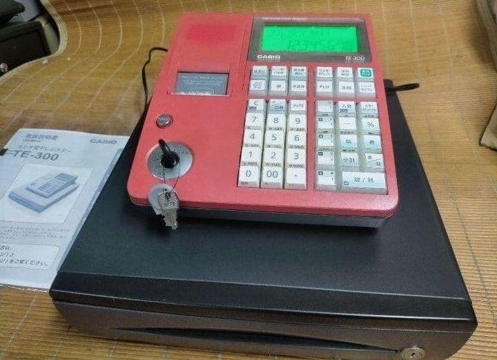 カシオレジスター　TE-300　フル設定無料　 送料無料人気機種　477787