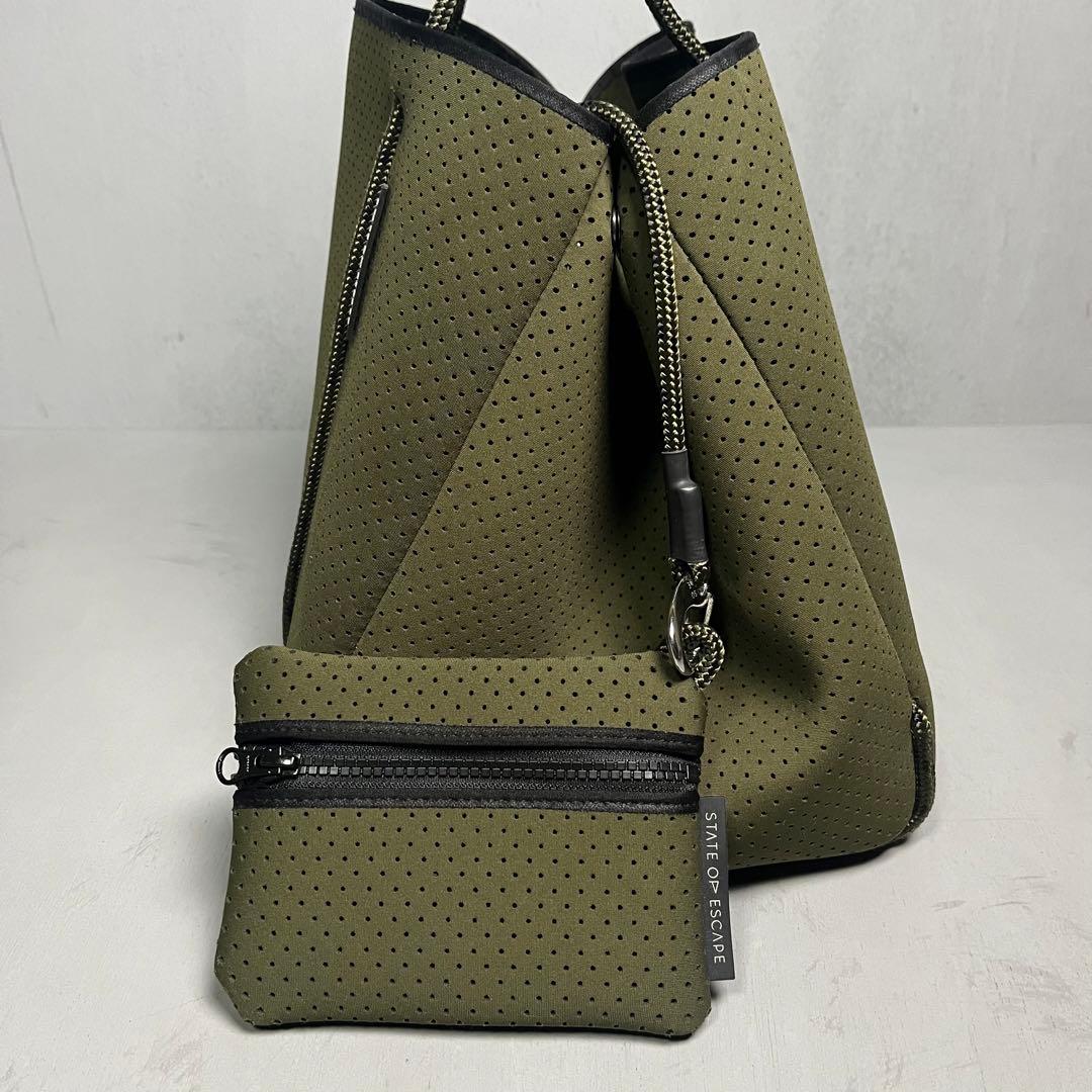 STATE OF ESCAPE トートバッグ　マザーズバッグ　大きい　グリーン