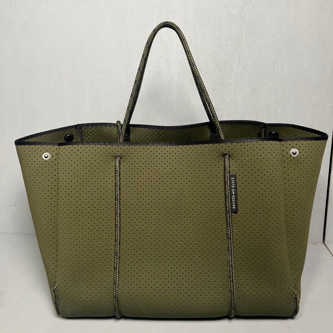 STATE OF ESCAPE トートバッグ　マザーズバッグ　大きい　グリーン