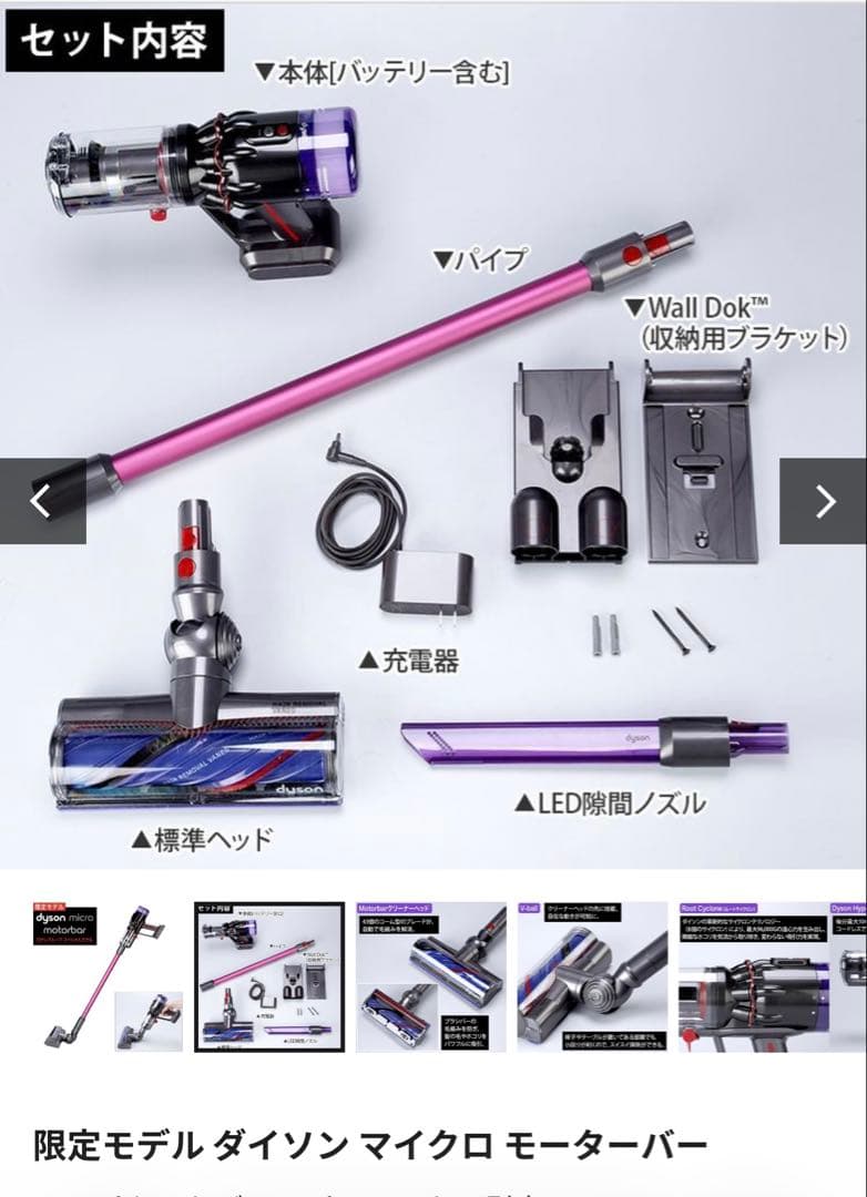 2026年2月購入　限定モデル ダイソン マイクロ モーターバー 日テレポシュレ