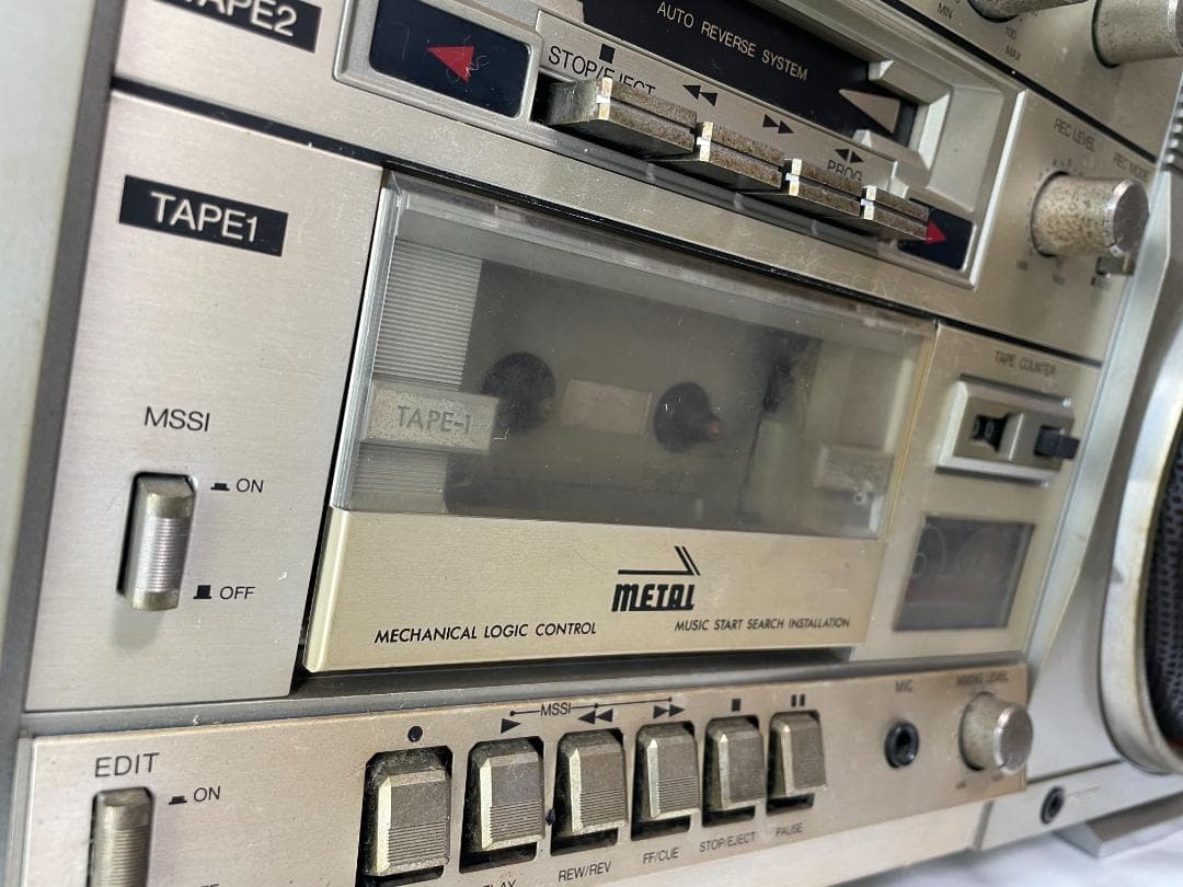 80年代 CONION C-100F レトロラジカセ シルバー