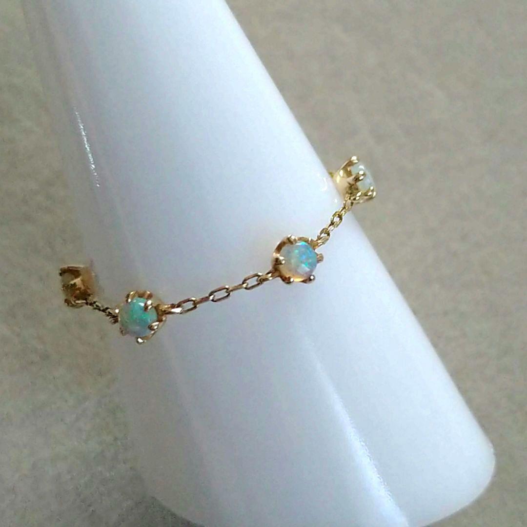 【美品】キュイキュイ オパール K10 YG リング 指輪 人気✨️ 現行品