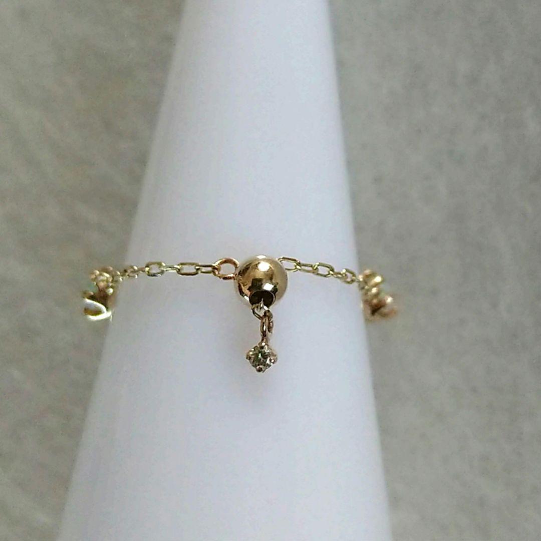 【美品】キュイキュイ オパール K10 YG リング 指輪 人気✨️ 現行品