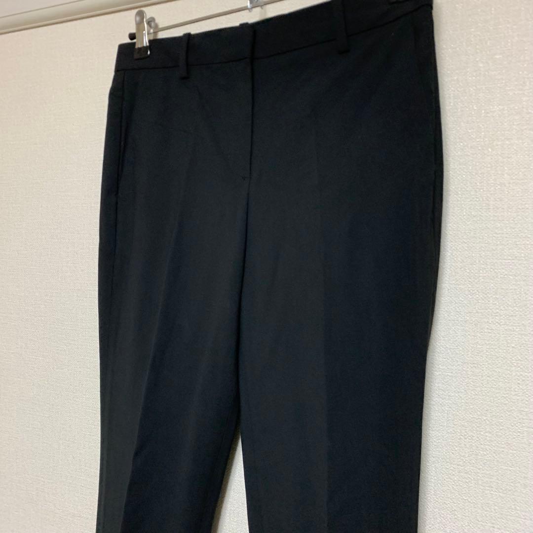 【大人気】セオリー　パンツスーツ　現行　ノーカラー　2 ブラック　セット