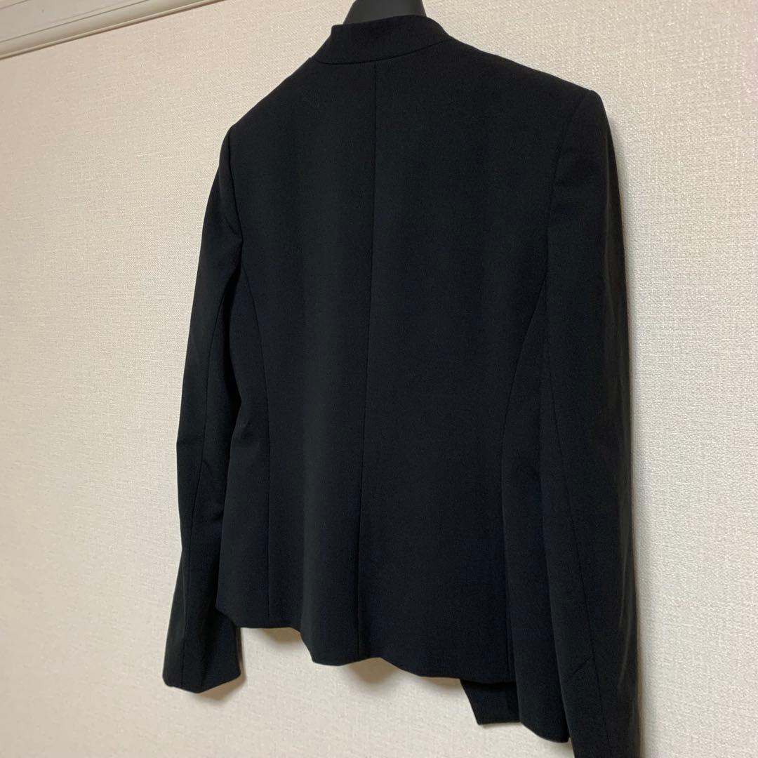 【大人気】セオリー　パンツスーツ　現行　ノーカラー　2 ブラック　セット