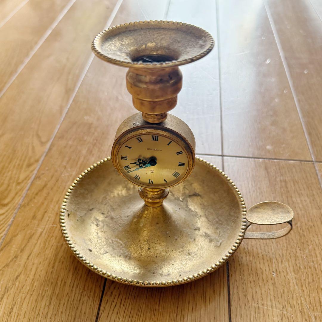 Jaeger-LeCoultre キャンドルホルダー付き置時計 不動品