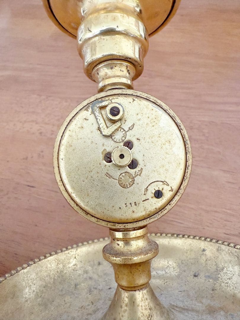 Jaeger-LeCoultre キャンドルホルダー付き置時計 不動品