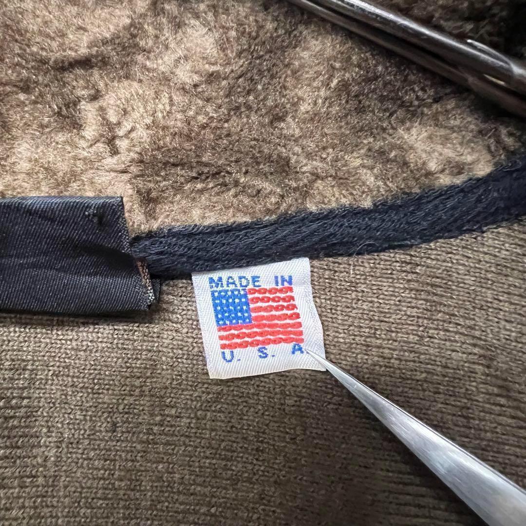 ☆US古着☆【子犬 アニマル柄 ボアフリース ジャケット】メンズ2XL程