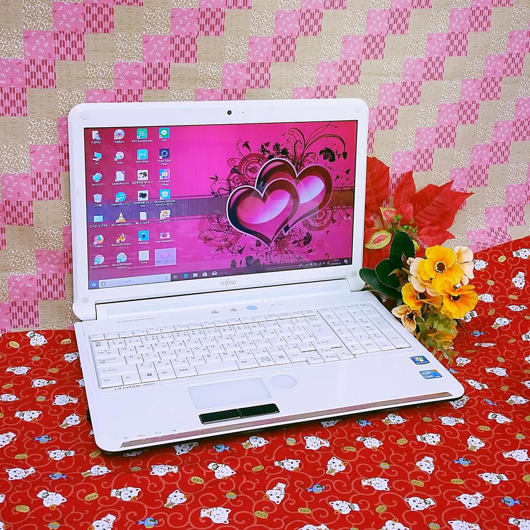 第2世代/大容量500GB/Win10搭載/テレワーク可能富士通/ソフト多数