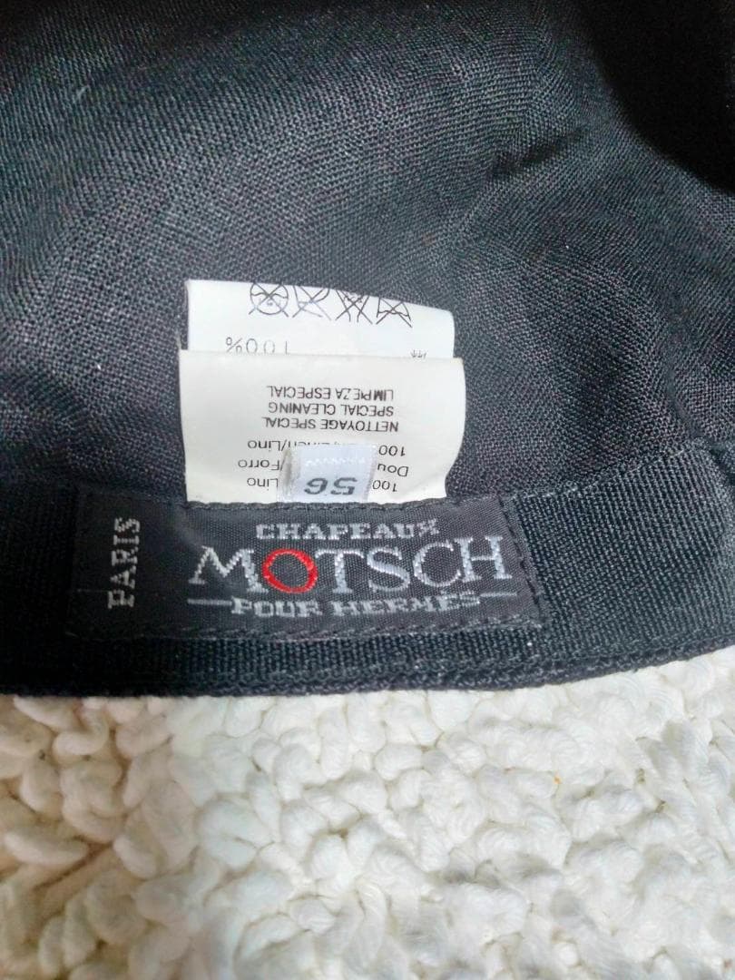 は*い様 【美品】HERMES MOTSCH エルメス モッチ キャップ ブラッ