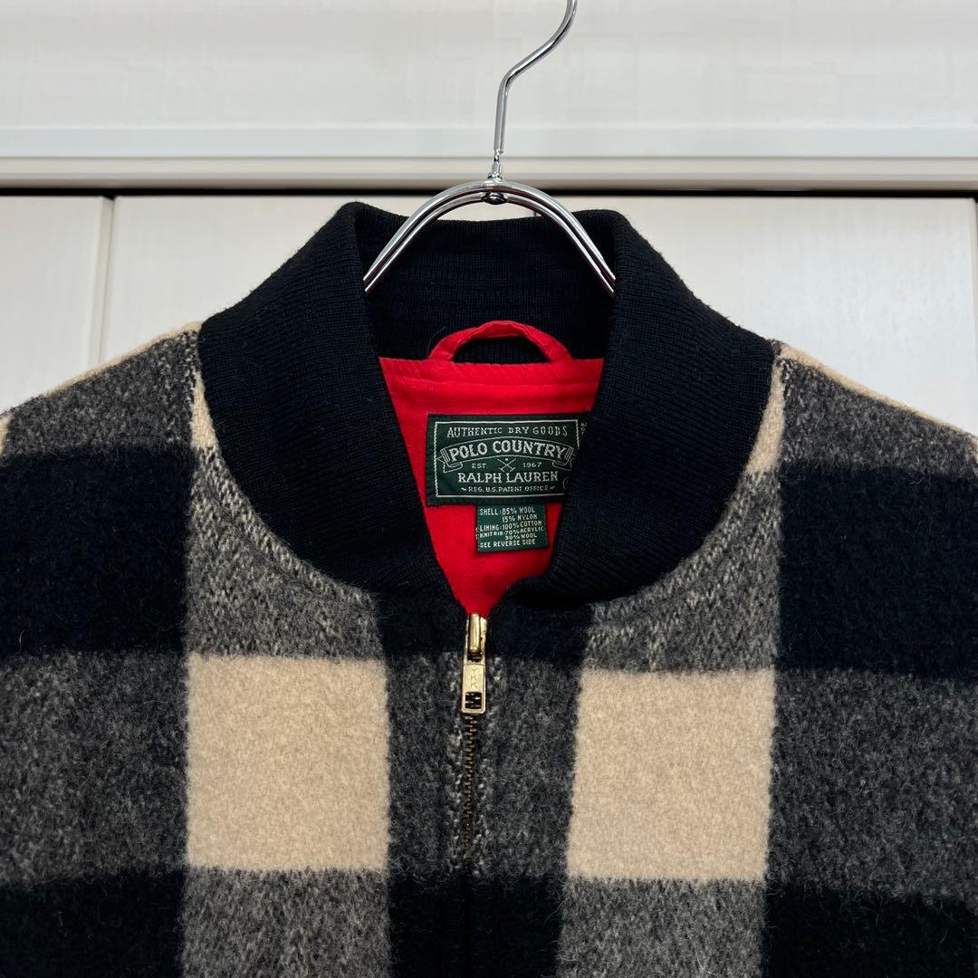 POLO COUNTRY RALPH LAUREN ブロックチェックブルゾン L