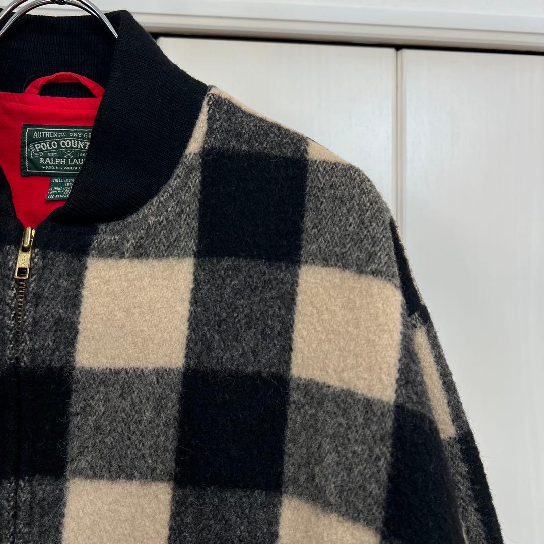 POLO COUNTRY RALPH LAUREN ブロックチェックブルゾン L