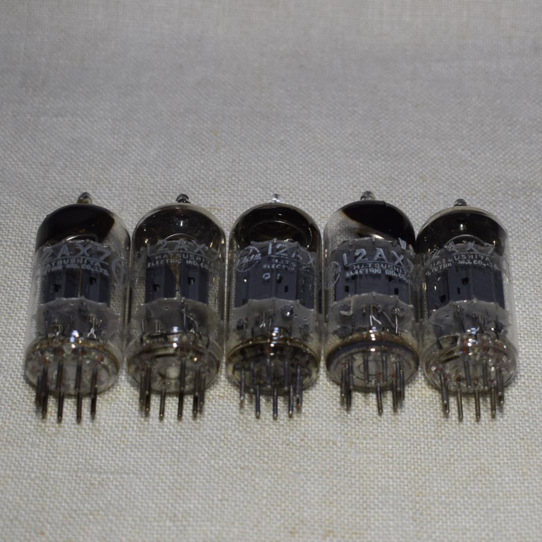 12AX7Ⓣ　松下製真空管5本セット
