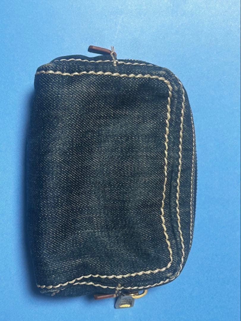 PRADA デニムポーチ ネイビー