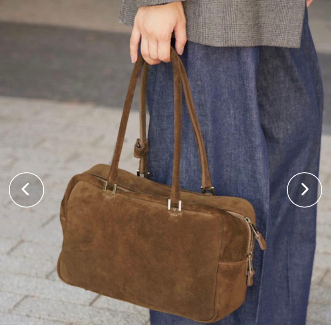 Manuel MILANO SUEDE スエードボストンバッグ　キャメル