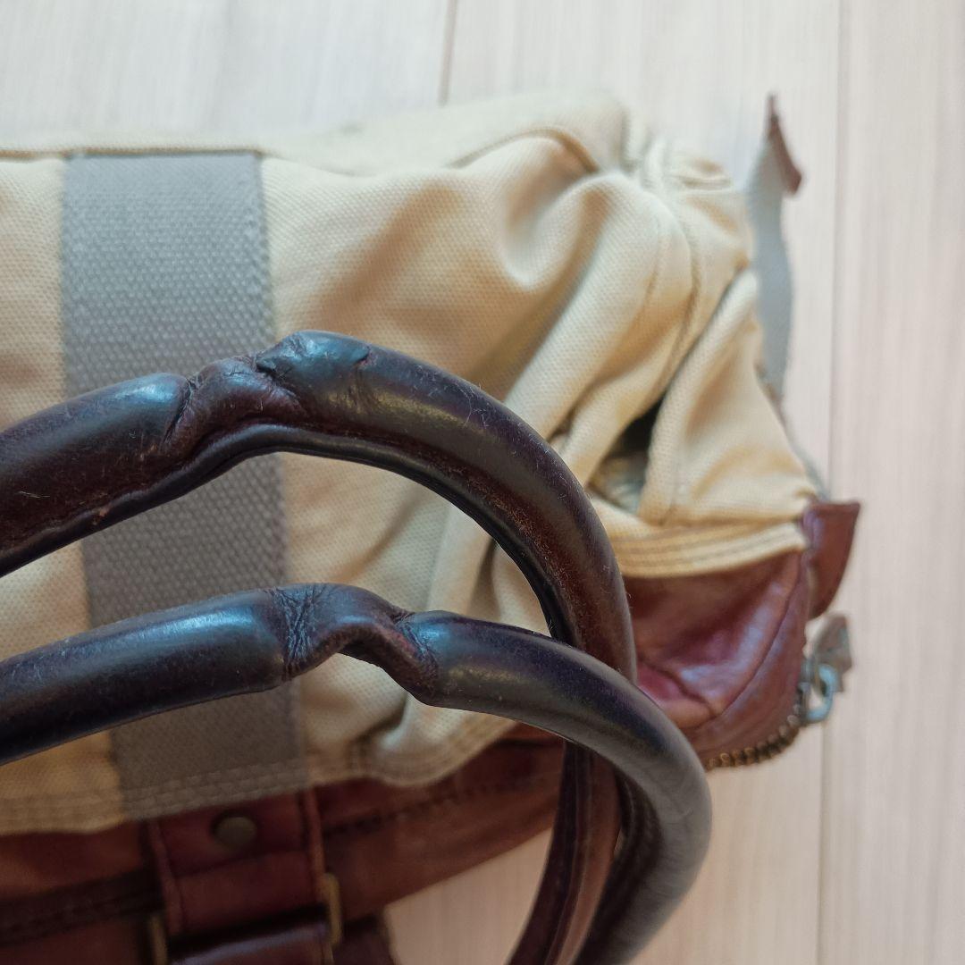 ディーゼル　トートバッグ ベージュとブラウン キャンバス