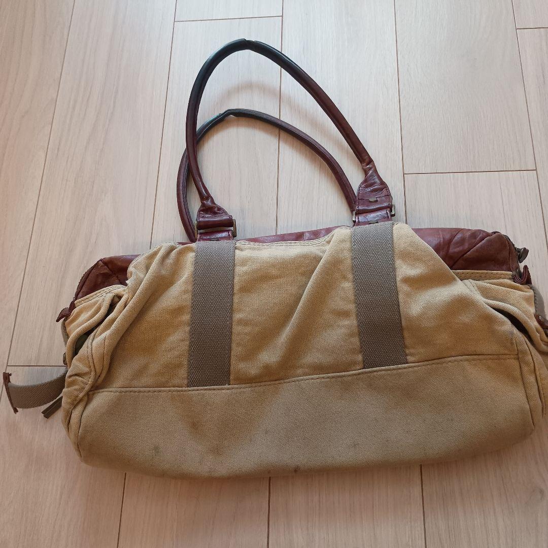 ディーゼル　トートバッグ ベージュとブラウン キャンバス