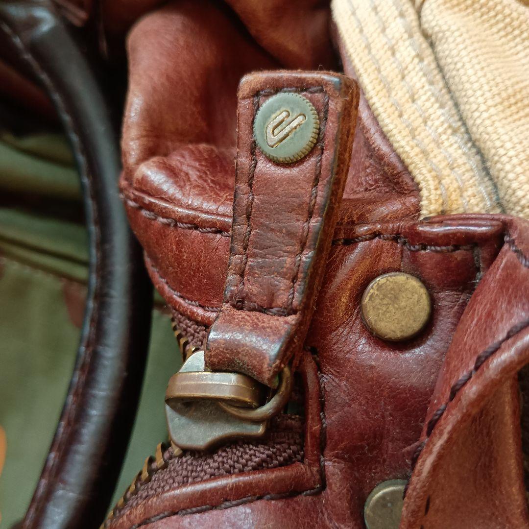 ディーゼル　トートバッグ ベージュとブラウン キャンバス