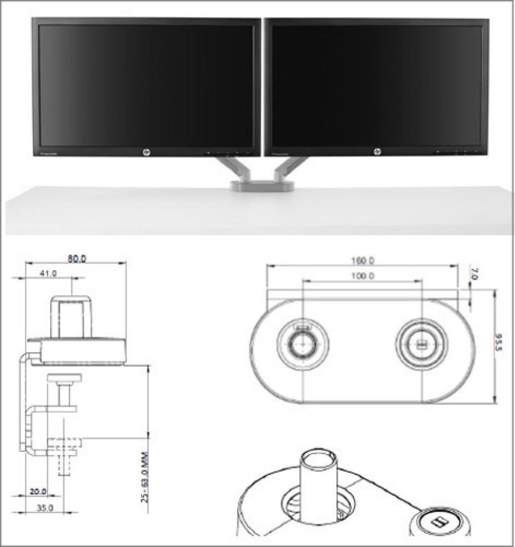 ハーマンミラー　CBS Flo Dual Clamp Black