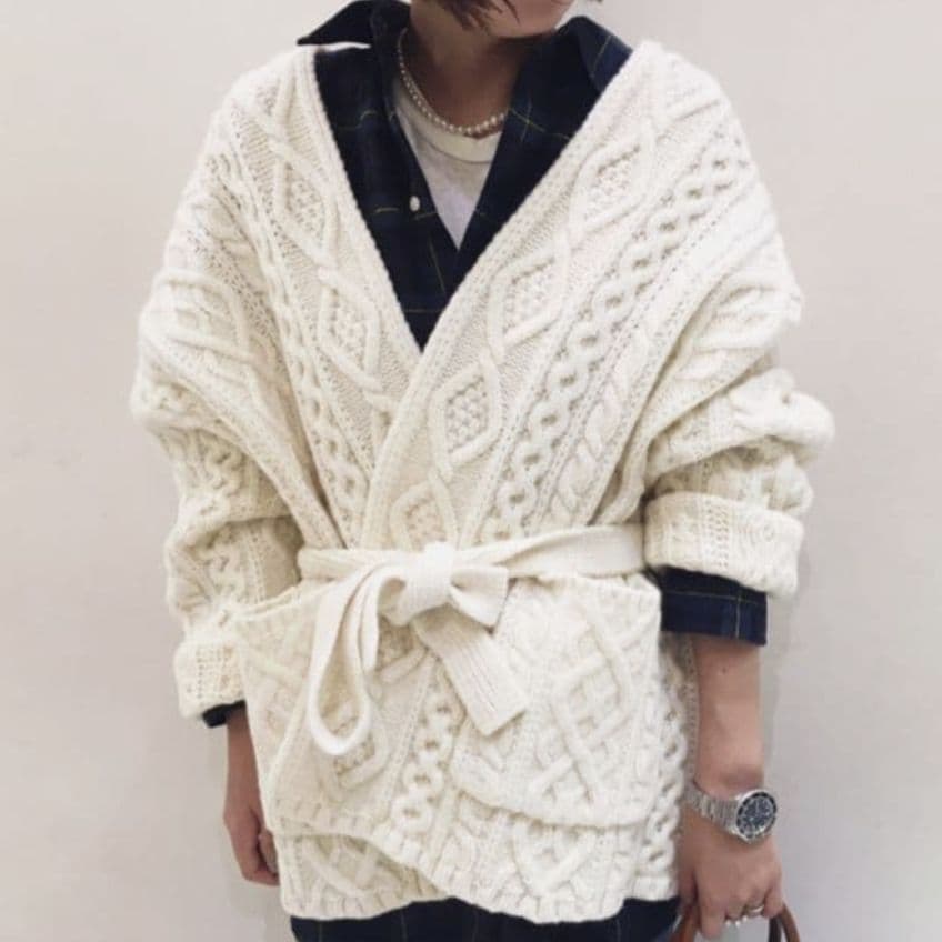 SHINZONE ケーブルニット カーディガン プルオーバー