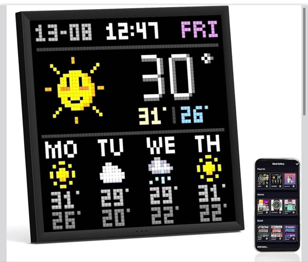 Divoom Pixoo 64 置き時計