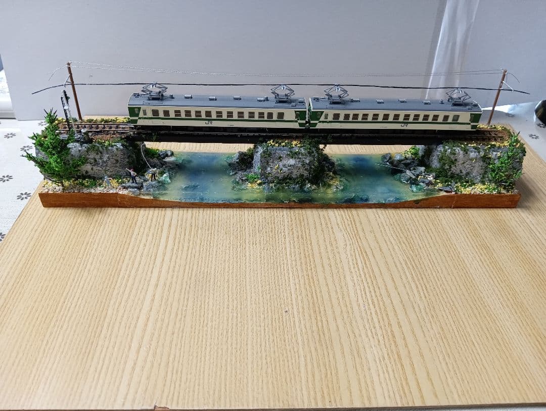 Nゲージ 鉄道模型 ジオラマ　車両付き（その6)