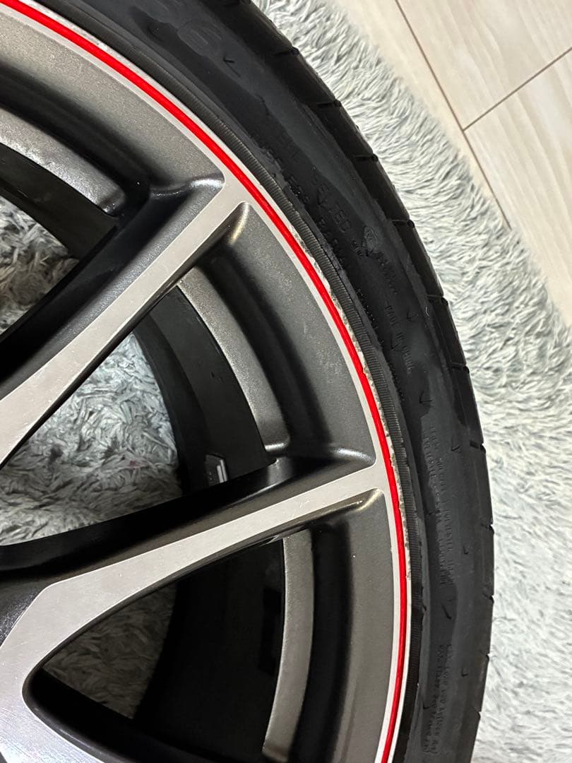 30プリウスG's 18インチ純正レッドラインホイール　4本セット（タイヤ付き）